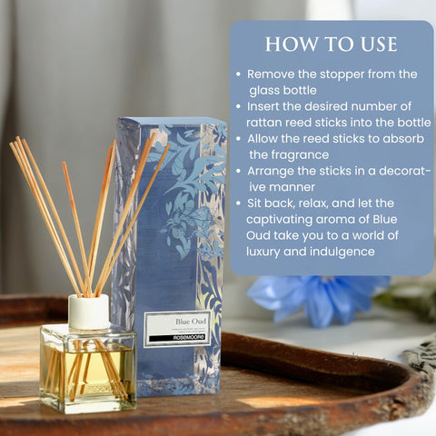 Rosemoore Scented Blue Oud Reed Diffuser 200 ml