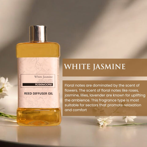 Rosemoore White Jasmine Scented Reed Diffuser Refill Oil 1L